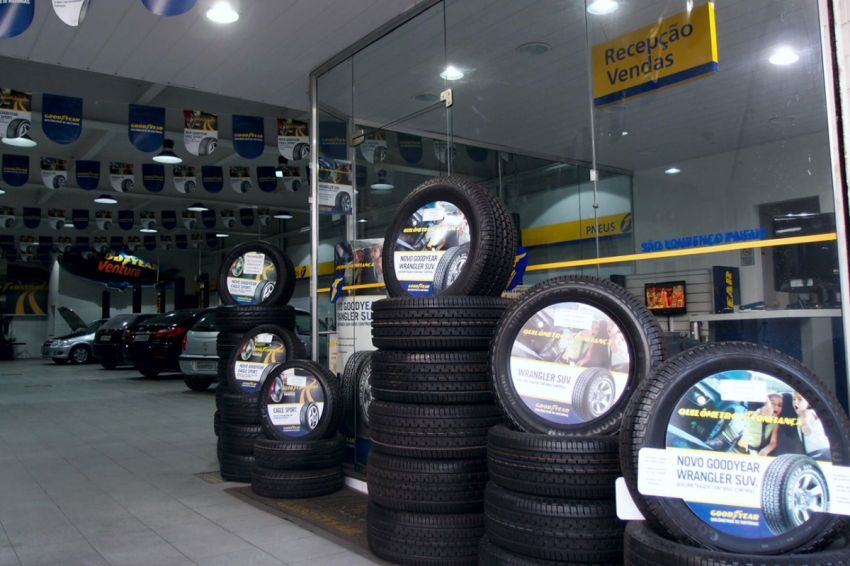 Vendas de pneus para reposição caem 4%