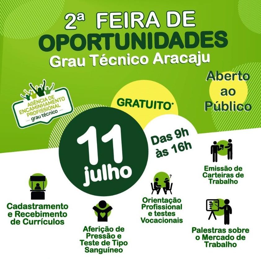2ª Feira de Oportunidades acontece na próxima quinta, 11, em Aracaju