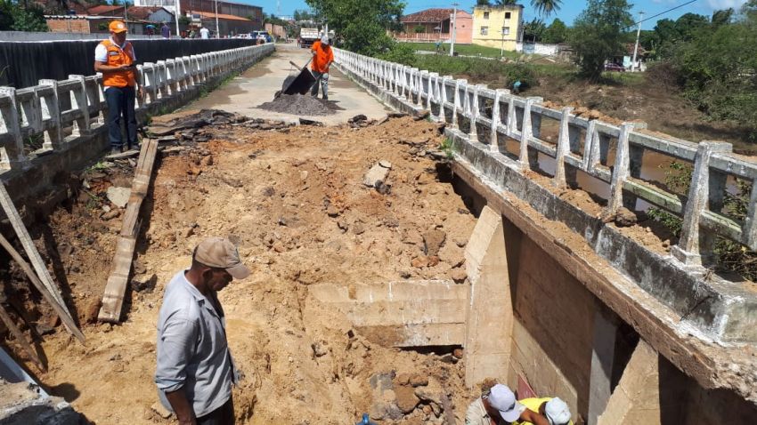 Começam obras de recuperação da ponte em Riachuelo