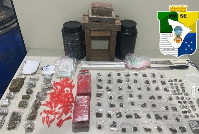 PM apreende quase 1,5kg de entorpecente em São Cristóvão