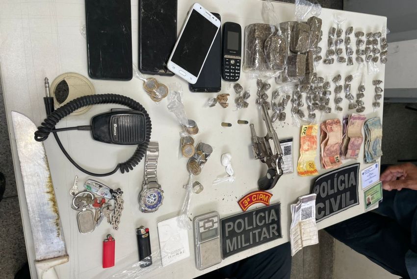 Operação apreende arma e drogas na região do Vale do Cotinguiba