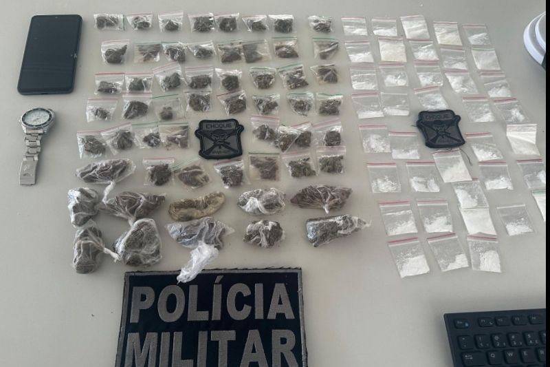 Polícia prende suspeito por tráfico de drogas no Bairro Santa Maria
