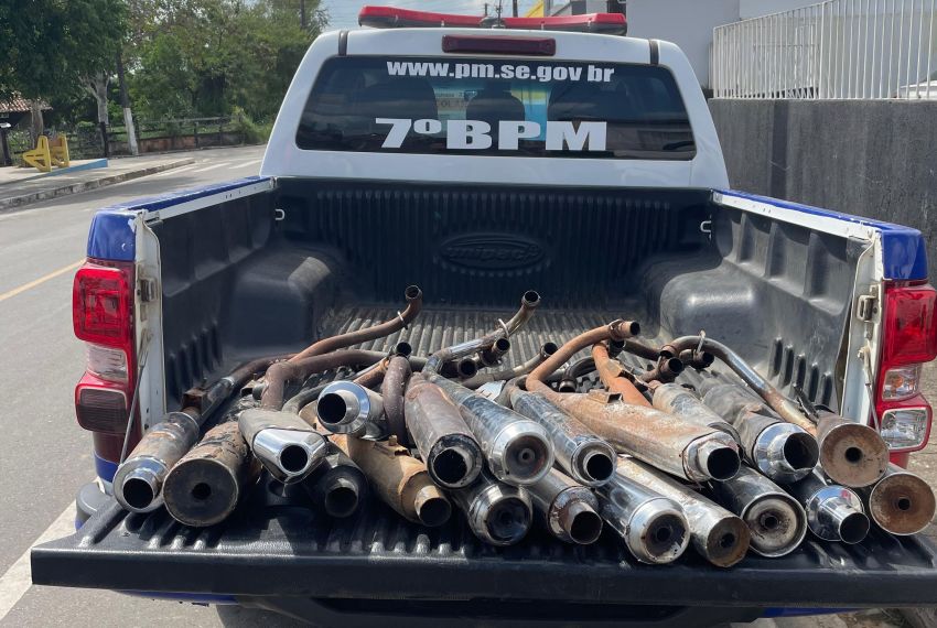 Ação contra perturbação do sossego apreende 39 escapamentos ‘torbal’