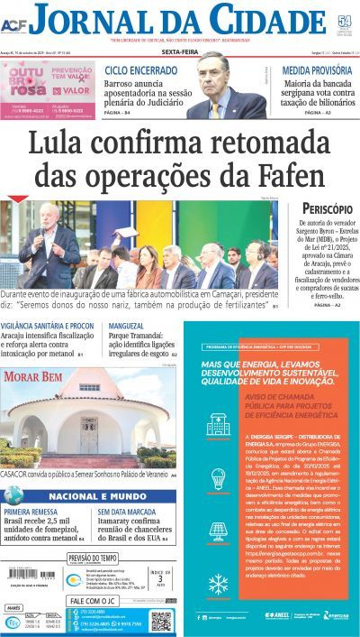 _nmCapa do JC de hoje - 10/10/2025