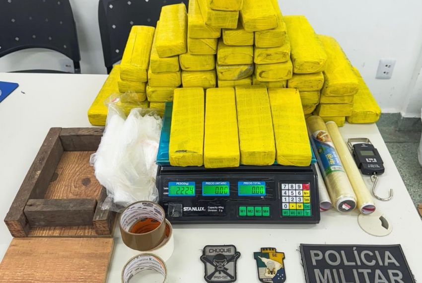 Motorista de aplicativo é preso com mais de 35 kg de drogas