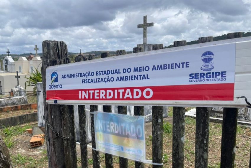 Adema interdita cemitério irregular em Simão Dias