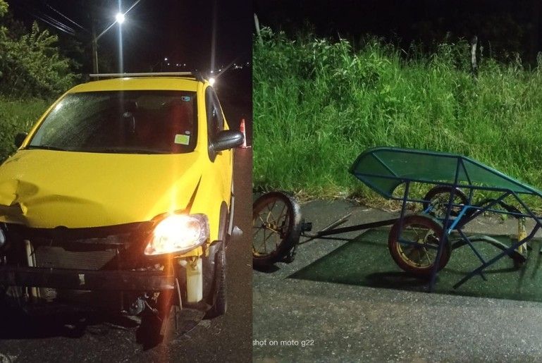 Acidente entre carro e charrete deixa ferido em São Cristóvão
