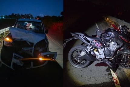 Motociclista fica ferido após colisão com minivan em Itaporanga