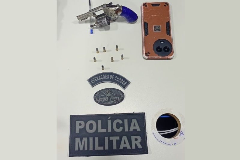 PM prende homem por porte ilegal de arma de fogo durante o Arraiá do Povo