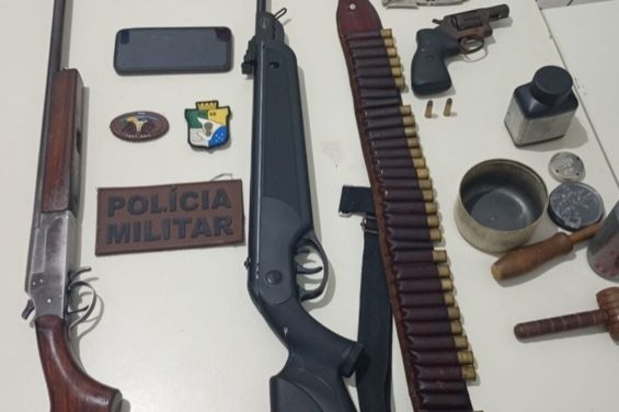 Polícia Militar apreende armas de fogo e munições em Carmópolis