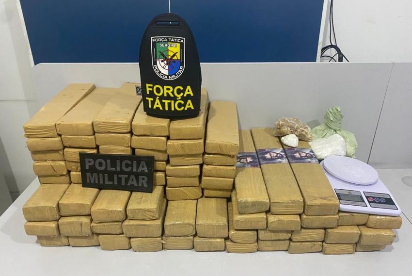 Três mulheres são presas com mais de 66kg de drogas em Aracaju