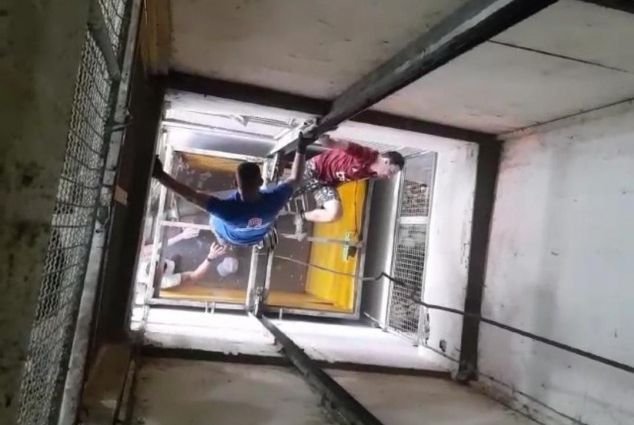 Elevador despenca e deixa dois feridos em supermercado de Itabaiana