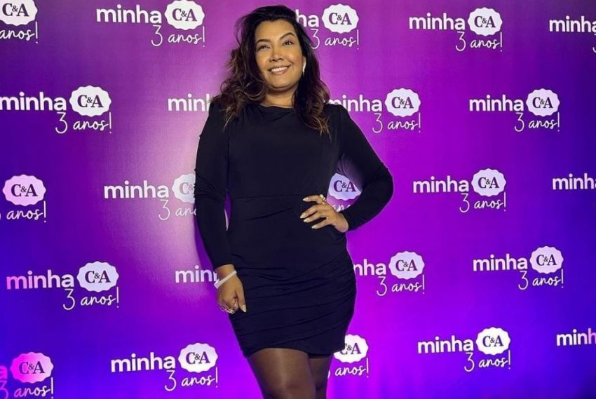 Anna Paula Aquino marca presença na minhaC&A