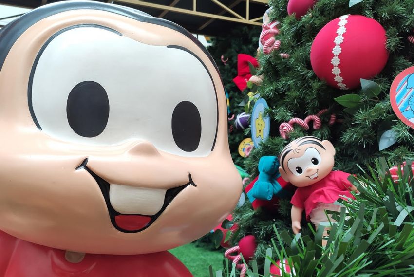 Shopping Jardins ganha decoração temática da Turma da Mônica e abre o Natal