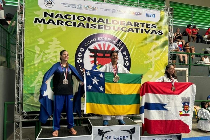 Carateca de Aracaju conquista tricampeonato nacional de artes marciais