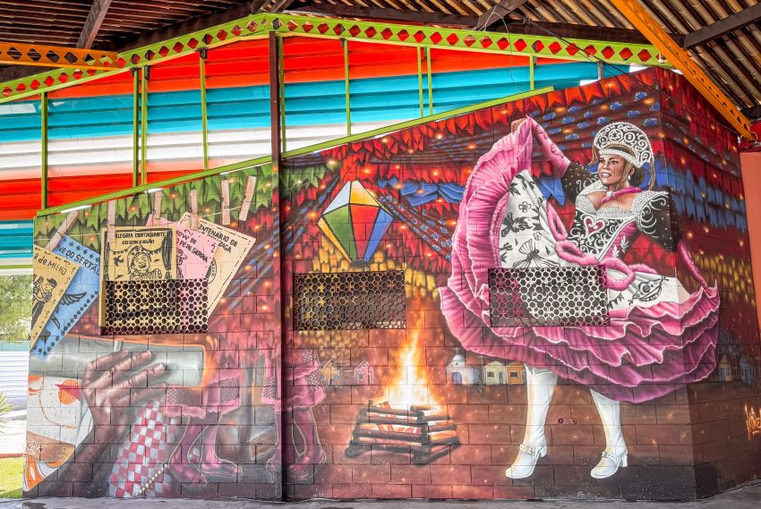 Grafites destacam cultura nordestina no Complexo Cultural Gonzagão