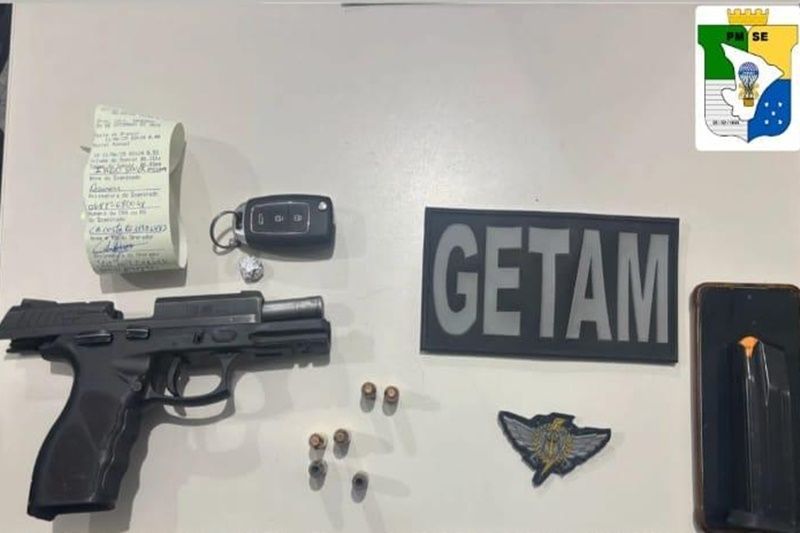 PM prende suspeito por porte ilegal de arma no Bairro Coroa do Meio