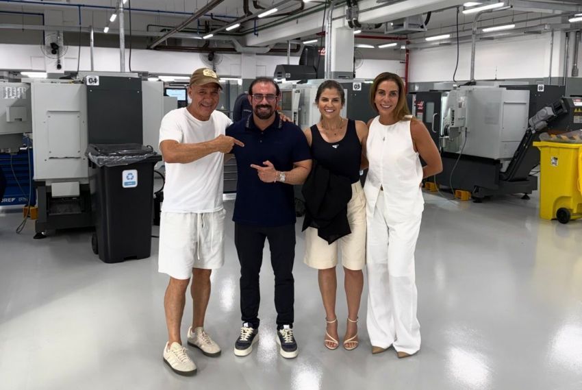 Ricardo Araújo e Geovana Costa são recebidos pela Faga Medical