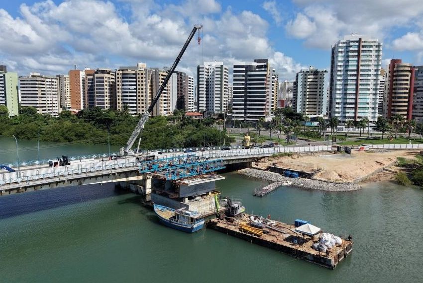 Obra da ponte Godofredo Diniz ultrapassa 70%